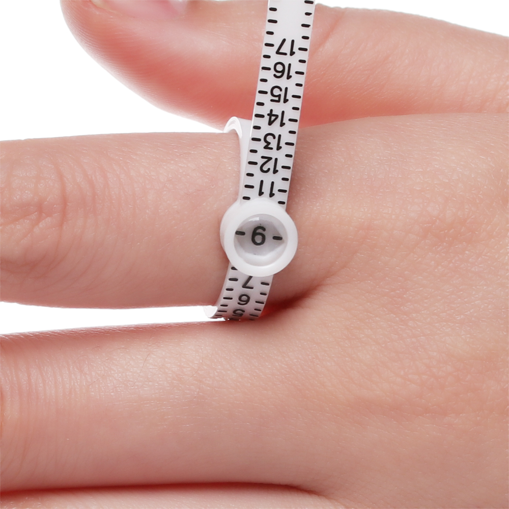 Ring Sizer Measure With Magnifier Finger Gauge Genuine Tester Finger Coil Ring Sizing Tool UK/US/EU/JP Size Measure Ring Sizer