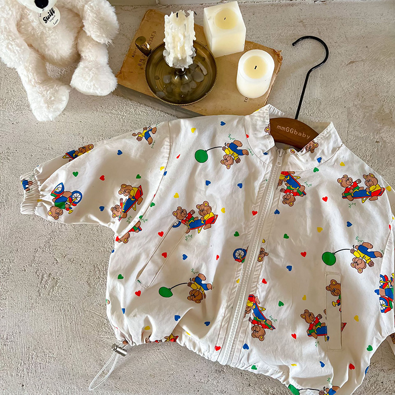 MILANCEL  Autumn KidsJacket Cute Bear  Hoodie Coat Kids Outerwear