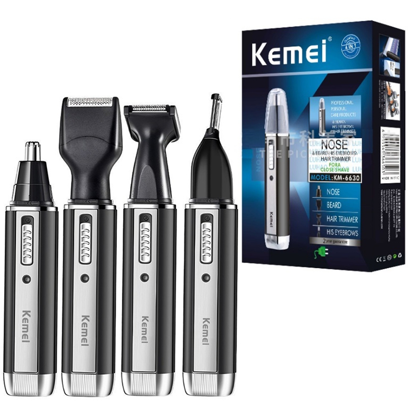 4in1 rechargeable nose trimmer beard trimer for men micro shaver eyebrow nose hair trimmer for nose and ear cleaner grooming set