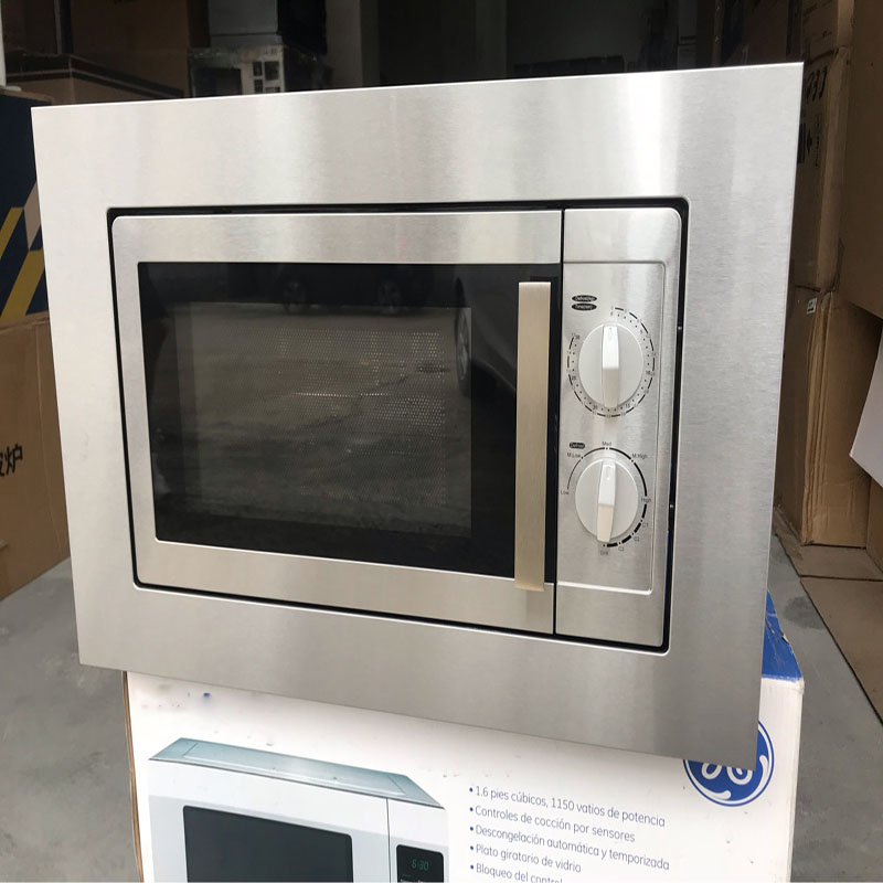 Household Black Microcrystalline Panel Embedded 245mm Glass Turntable Large Capacity Building with Barbecue Microwave Oven