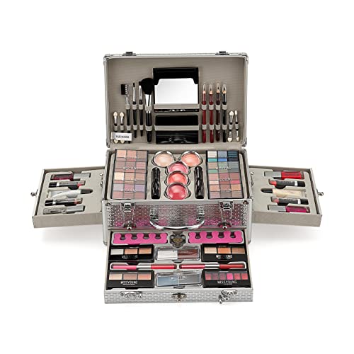 All-in-one Holiday Make up Gift Set | Makeup Kit for Women Full Kit Essential Starter Bundle Include Eyeshadow Palette Lipstick Blush Foundation Concealer Face Powder Mascara Lipgloss Brush