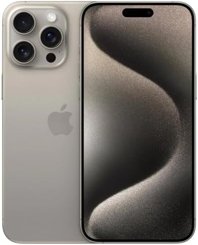 Apple iPhone 15 Pro, 256GB, Natural Titanium - Unlocked (Renewed)